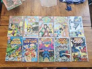 lot 65 image: Selection of 10 vintage comics - DC - Mazing Man, New Gods
