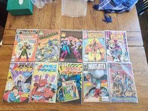 lot 106 image: Selection of 10 vintage comics - Narvel, Epic, Gold Key - Dominic Fortune, Dreadstar, Dazzler, PSI Force, Nightwatch, Lost in Space