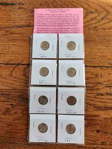 lot 71 image: Set of 8 brilliant uncirculated Roosevelt dimes