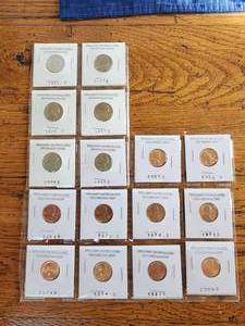 lot 97 image: Selection of Brilliant uncirculated coins - Jefferson nickels and Lincoln cents