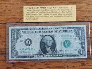 lot 146 image: 1963B scarce Barr $1 bill-note