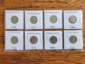lot 150 image: Selection of vintage Buffalo Nickel -