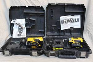 lot 45 image: Dewalt 12v drills in cases