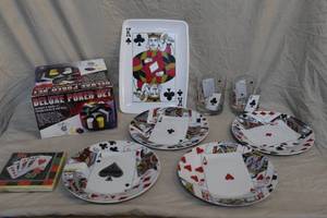 lot 55 image: poker platesglasseschips and more see pics