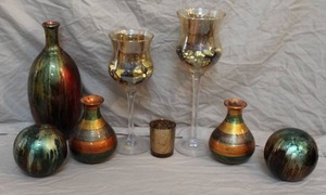 lot 77 image: Vases candle holders and decorative spares