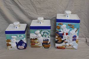 lot 130 image: Pillsbury Doughboy canisters