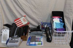lot 131 image: office supplies hole punch staplers label maker and much more
