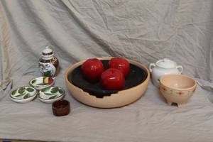 lot 134 image: Ginger jarolive oil dipping bowlssalsa bowland much more see pics