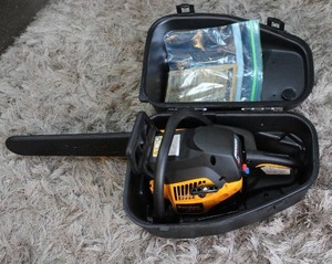lot 172 image: Poulan Pro 38cc gas-powered chainsaw with a 16-inch bar.  In case tested