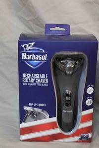 lot 212 image: Barbasol Rechargeable Rotary Shaver with Stainless Steel Blades.