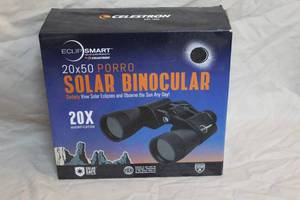 lot 213 image: pair of Celestron EclipSmart 20x50 Porro Solar Binoculars. With bag