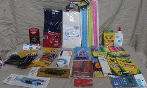 lot 242 image: school and office supplies, primarily