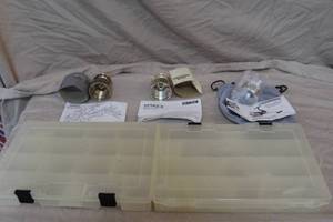 lot 298 image: Reels and tackle boxs spirex spools and other see pictures