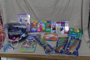 lot 321 image: Kids mixed lot flash cardscard gamescrazy strawsbooks and more see pictures all NIB