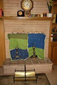 lot 55 image: Mantle clocks, home decor and fireplace andirons