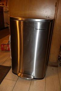lot 57 image: Stainless Steel trash bin with foot pedal