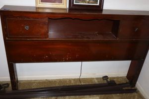 lot 92 image: Vintage headboard and bed frames