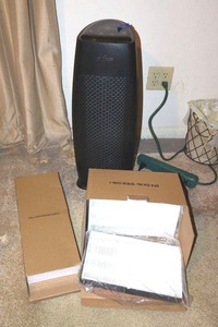 lot 111 image: Hunter Air Purifier and extra filters