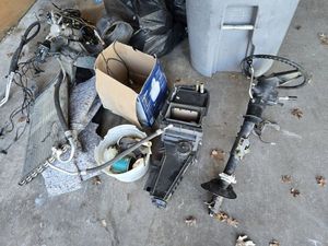 lot 168 image: LAST LOT EXTRA TRUCK PARTS AND MISC. AC unit, for truck as well as steering wheel assembly.