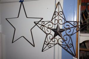 lot 12 image: Metal wall decorative stars - 2 total