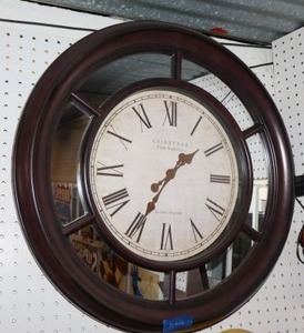 lot 16 image: Edinburgh circle wall clock with mirror panels