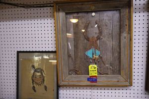 lot 57 image: Western themed wall art with Native American print