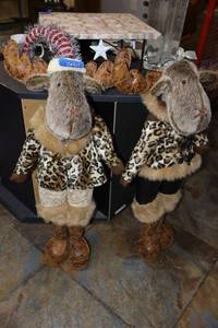 lot 64 image: Pair of standing Mooses