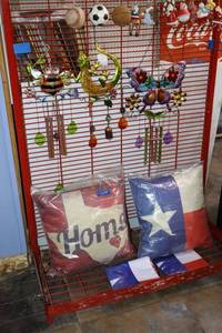 lot 80 image: Red metal wire display unit (not contents)