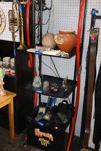 lot 44 image: Red and black Kahlua display stand (not contents)