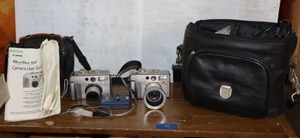 lot 99 image: Cameras and camera bags