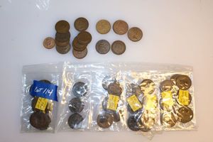 lot 114 image: Foreign coins - British half pennies