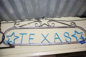 lot 136 image: Metal Texas sign