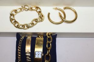lot 183 image: Jewelry gold tone watches and bracelets