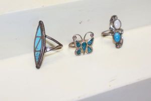 lot 188 image: Jewelry turquoise rings