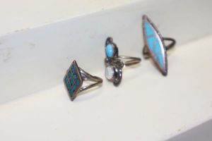 lot 190 image: Jewelry turquoise rings