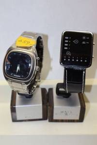 lot 238 image: Watches Fossil and LED Binary watch