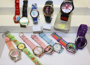 lot 246 image: Mixed watch selection Pirates, Hannah Montana, JB and more