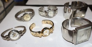 lot 281 image: Jewelry Womens cuff bracelet watches
