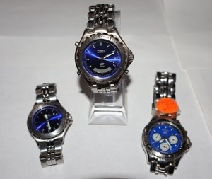 lot 299 image: Watches blue face Fossil watches