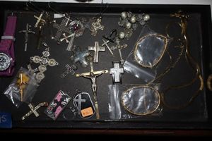 lot 345 image: Misc. jewelry with cross selection