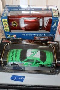 lot 445 image: Model cars Manheim auctions and 63 Chevy Impala