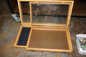 lot 366 image: Two glass door display boxes