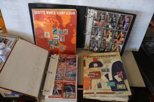 lot 368 image: Stamps and trading cards