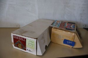 lot 370 image: Two boxes of trading cards
