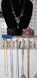 lot 394 image: Jewelry Necklace selection and turtle cuff bracelet