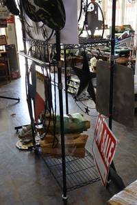 lot 72 image: Rolling Black wire display stand only