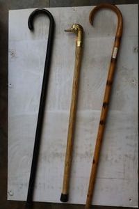 lot 466 image: Walking canes one with brass duck handle