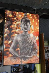 lot 492 image: Buddha canvas wall art