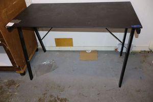 lot 504 image: Glass top table (painted black)