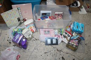 lot 557 image: Kids items and scrapbooks including bubble maker